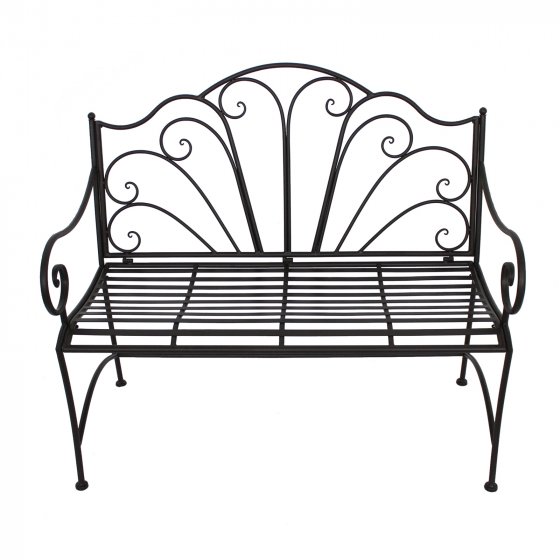 Gartenbank aus Metall romantische Sitzbank für Terrasse und Garten 