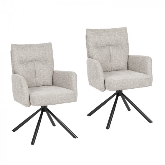 Esszimmerstuhl Kyra Beige 2er-Set 