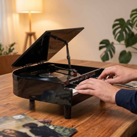 Plattenspieler in Klavieroptik 