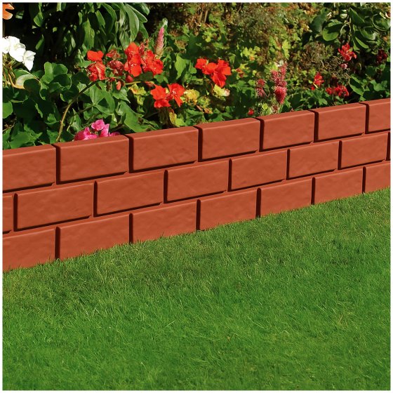 Beetumrandung 4er Set Kunststoff Steinoptik Stecksystem Gesamtlänge 180 cm 