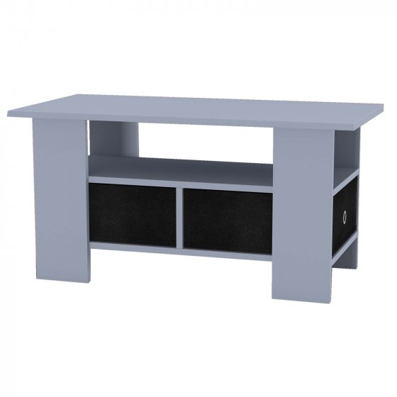 Moderner Couchtisch in Betonoptik mit Ablagefach 