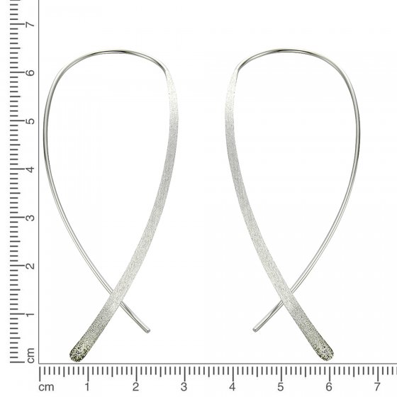 Ohrringe Silber 925 rhodiniert glanz matt 