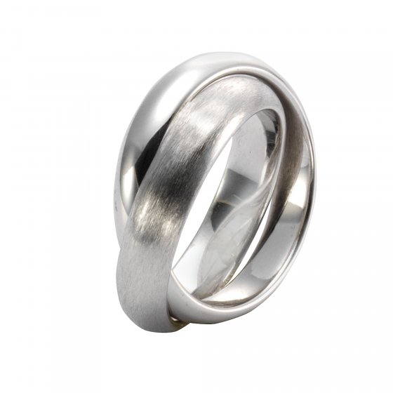 Ring 925 Sterling Silber zweireihig 