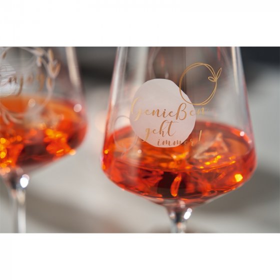 Weingläser 2 erSet Genießen 