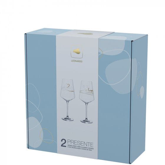 Rotweinglas 2 er Set 560 ml Happy 