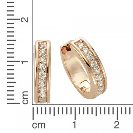 Ohrring 925/- Sterling Silber rosévergoldet Zirkonia 