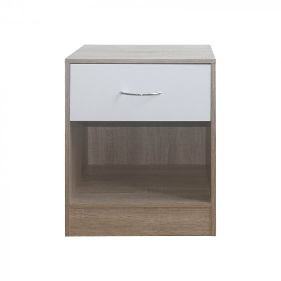 Nachtschrank 2er Set Thekla Sonoma/Weiß