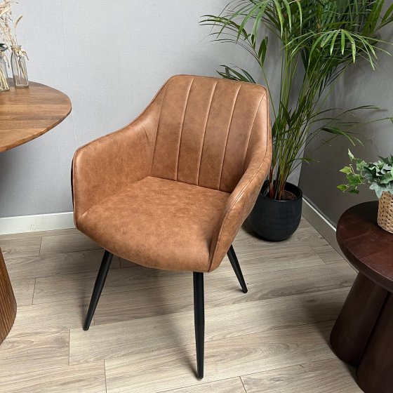 Stuhl Retro Cognac 2 Stück 
