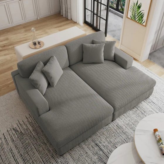 Big Sofa Grau Couch Justus