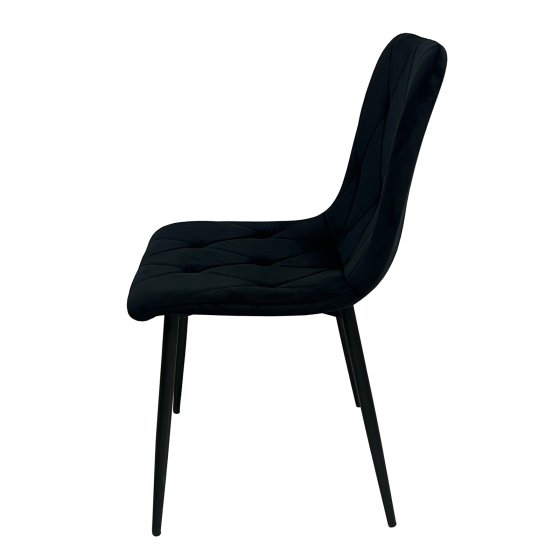 Stuhl Mesa Eco 2er-Set Velvet Schwarz