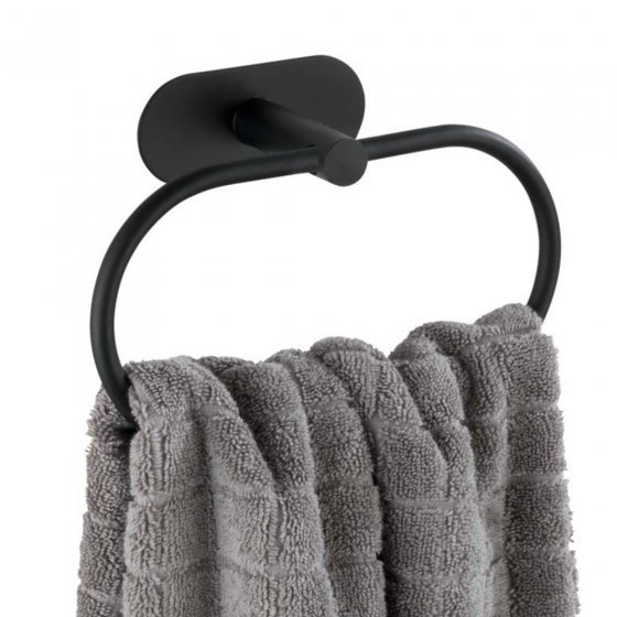 Wenko Turbo-Loc® Handtuchring Schwarz 