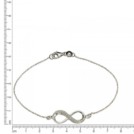 Armband Silber 925 mit Unendlichkeitszeichen 19cm lang 