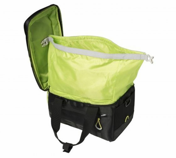Gepäckträgertasche "Miles" - schwarz/lime 