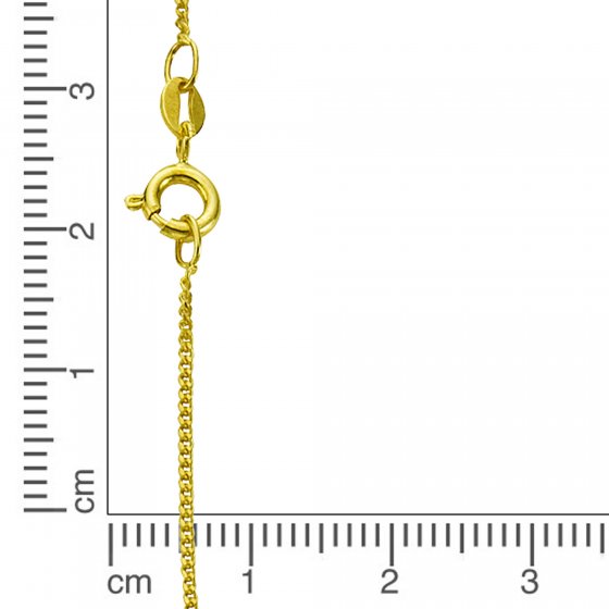 Halskette Silber 925 vergoldet Panzerkette 45cm lang 
