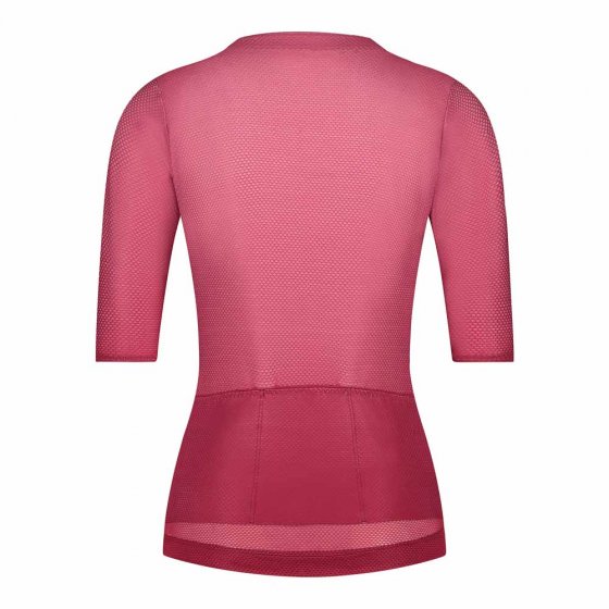 Damen Radshirt, kurzarm, magenta 