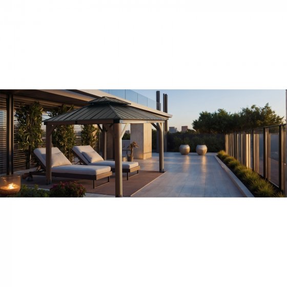 Terrassenüberdachung 308 x 308 cm Jorin 