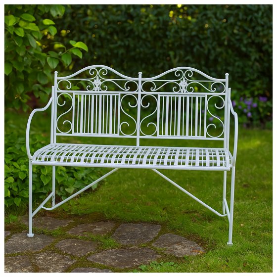 Gartenbank Creme Metallbank Celia