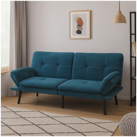 Sofa mit verstellbaren Armlehnen Petrol