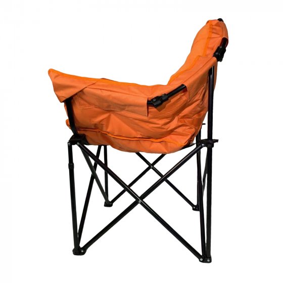 Klappbarer Komfortsessel mit weichem Velvet Bezug Orange