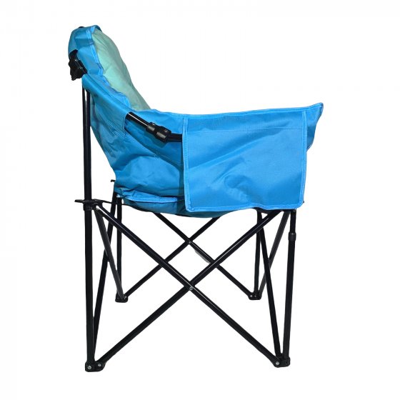 Klappbarer Komfortsessel mit weichem Velvet Bezug Hellblau