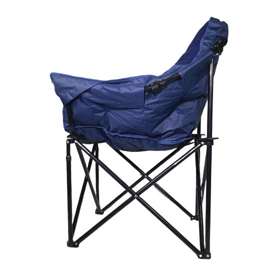 Klappbarer Komfortsessel mit weichem Velvet Bezug Blau