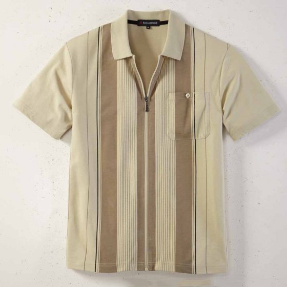Poloshirt mit Ganzreißverschluss 