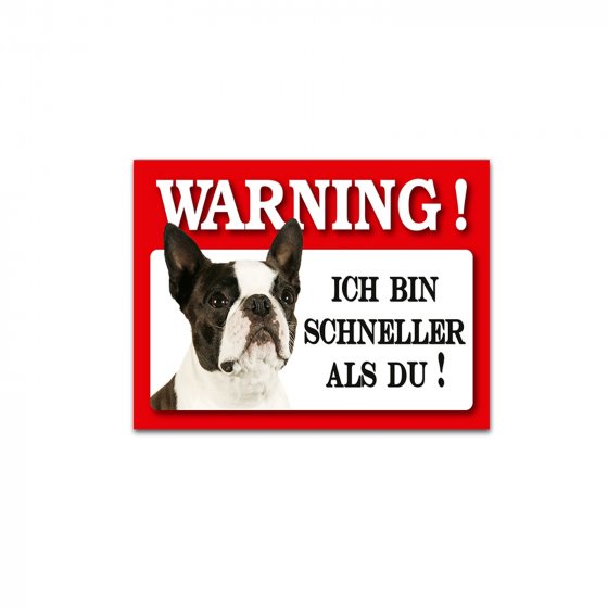Blechschild Wachhund Französische Bulldogge 