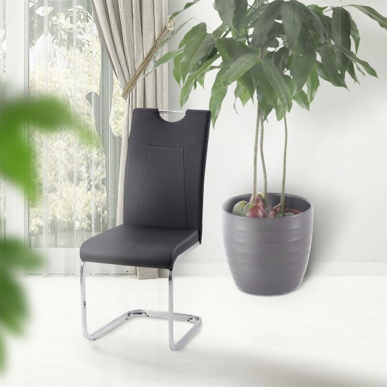 Esszimmerstuhl Schwarz Kunstleder Kelly C 