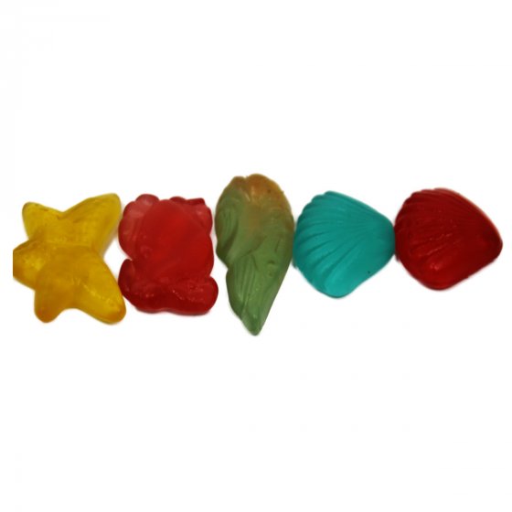 Fruchtgummi süsse Meerestiere ohne Zucker 4fach sotiert 300g