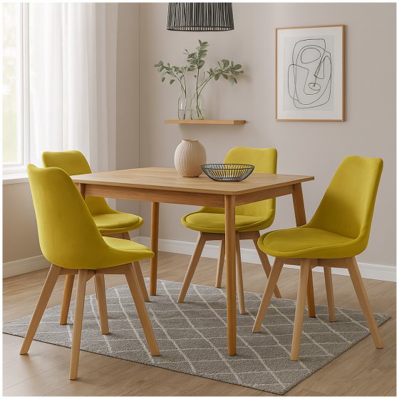 Stuhl Atlanta Velvet Gelb 