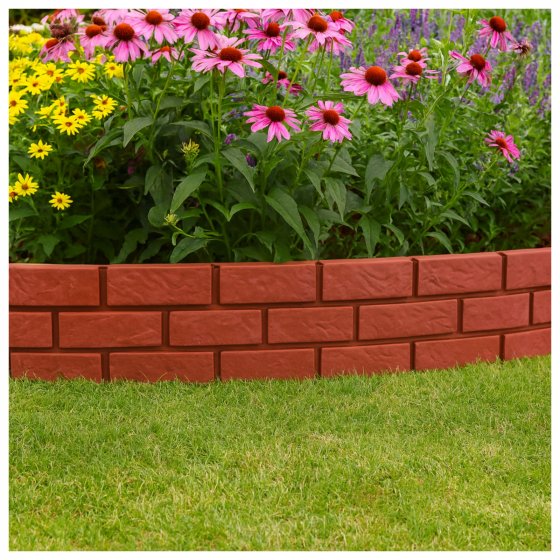 Beeteinfassung 4er Set Ziegelstein 