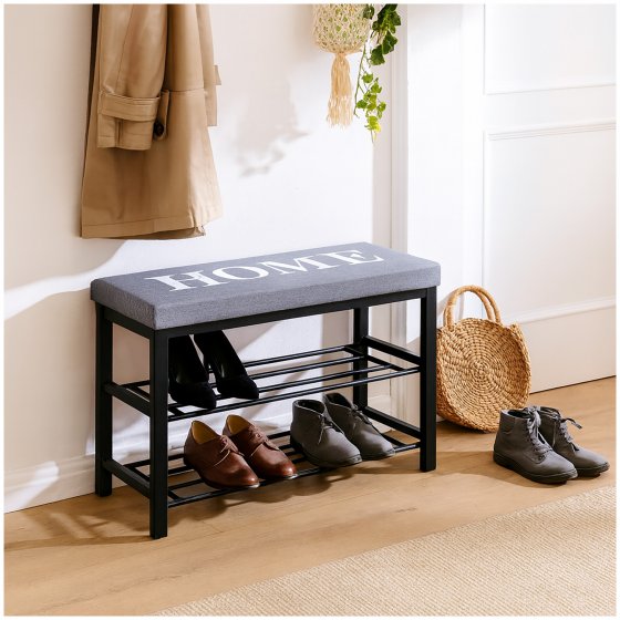 Schuhbank Mandy Home Grau