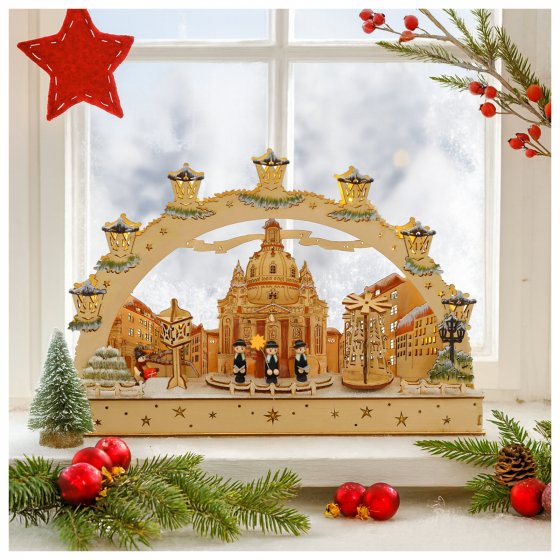 Leuchtbogen LED Dresden Frauenkirche 