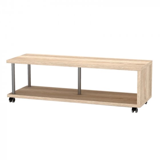 Couchtisch mit Ablagefach und Rollen Sonoma Breite 110 cm
