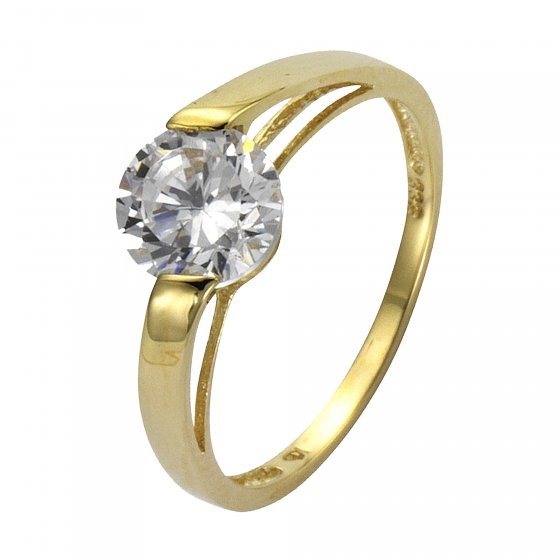 Ring Gold 333 mit Zirkonia weiß 8mm 
