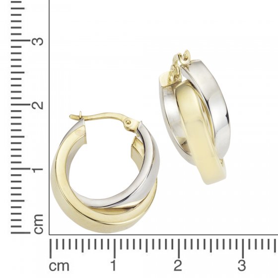 Ohrring 333/- Gelbgold bicolor 