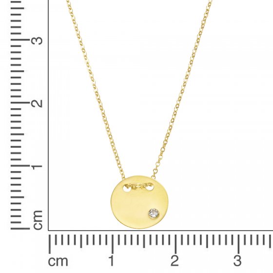 Halskette 375/- Gelbgold Zirkonia 