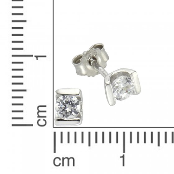 Ohrring 375/- Weißgold Zirkonia 