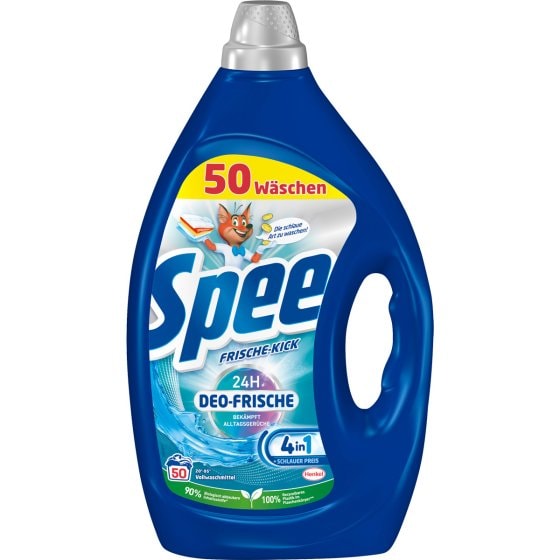Spee Aktiv Gel Frische Kick Waschmittel 50WL 4in1 2250ml 4er Pack 