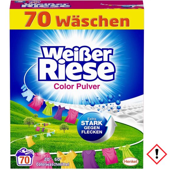 Weißer Riese Color Pulver Colorwaschmittel für 70 Wäschen 3850g 