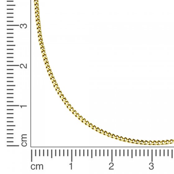 Halskette Gold 585 Panzerkette mit einer Länge von 45/42cm 