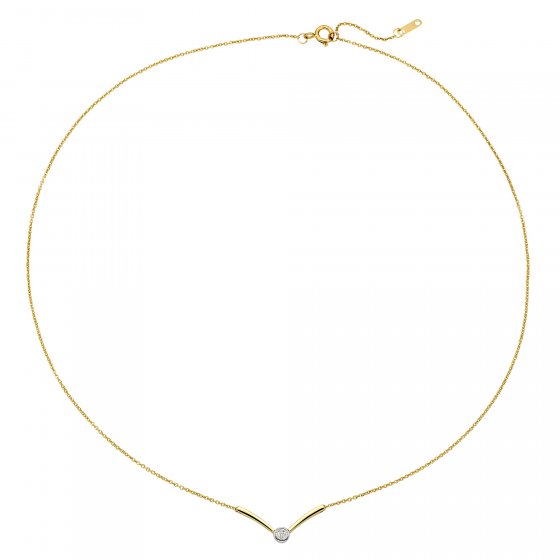 Halskette Gold 375 mit Brillant 0,03ct. 