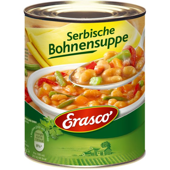 Erasco Serbische Bohnensuppe mit ganz viel gutem Gemüse 750ml 