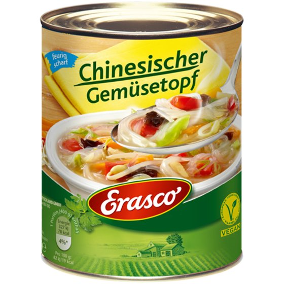 Erasco Chinesischer Gemüsetopf mit viel leckerem Gemüse 800g 