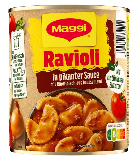 Maggi Ravioli in pikanter Soße 