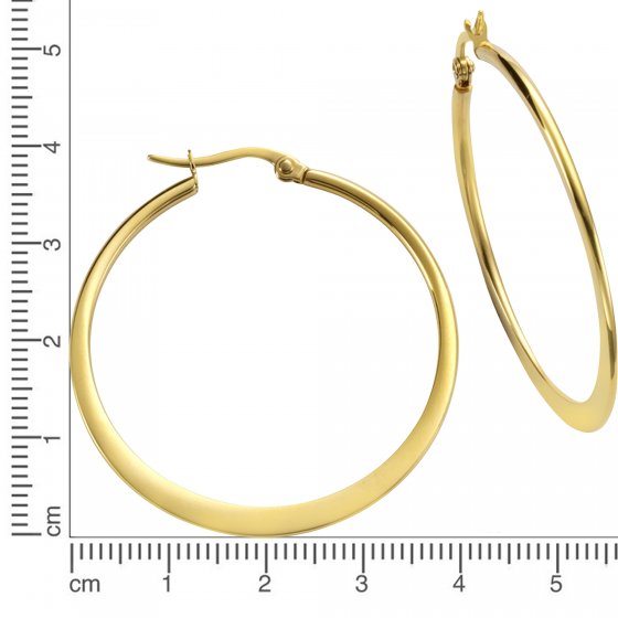 Ohrringe Edelstahl vergoldet 3,9cm Durchmesser 