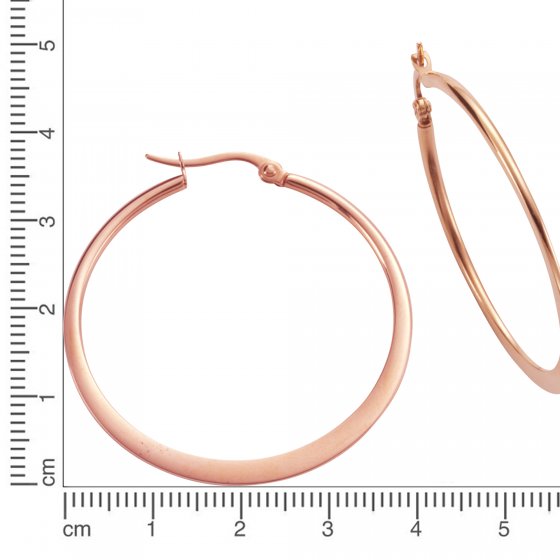 Ohrringe Edelstahl rosé-vergoldet 3,9cm Durchmesser 