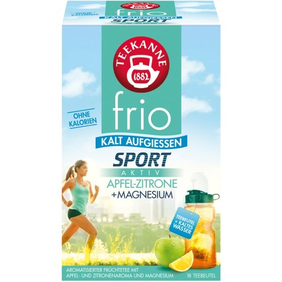 Teekanne frio Sport Aktiv Apfel Zitrone Geschmack mit Magnesium 45g 