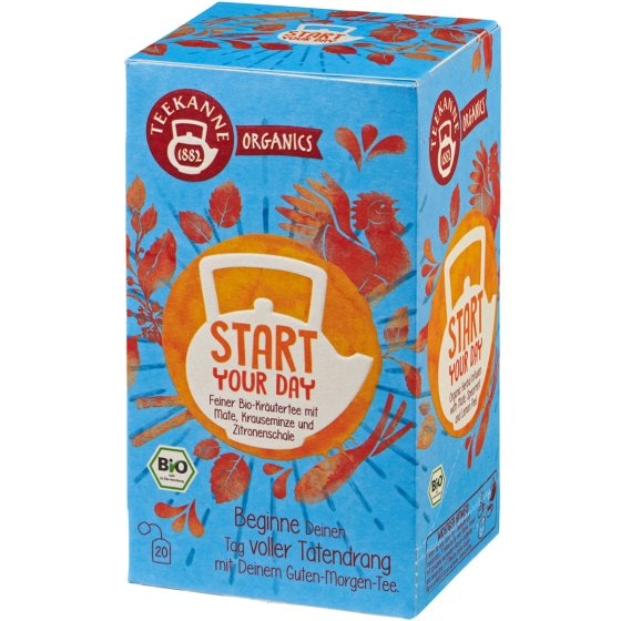 Teekanne Organics Start Your Day Bio Kräutertee mit Mate 36g 