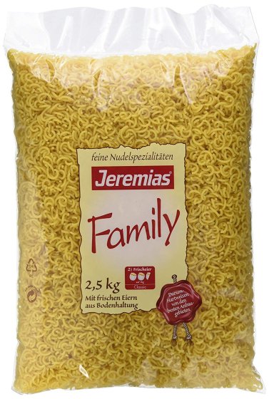 Jeremias Gabelspaghetti Family Frischei kochstabile Nudeln 2500g 